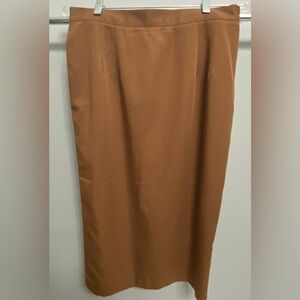 Easy Pieces Lined Brown Midi Skirt, size Medium